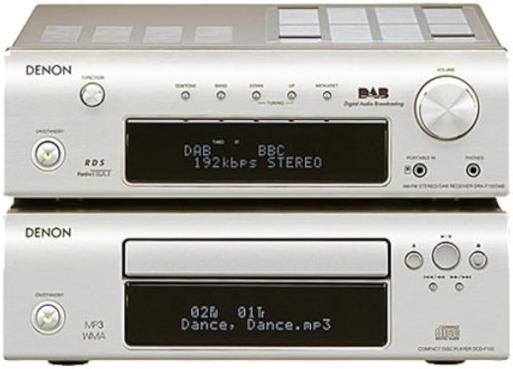 Denon D-F 102 (DRA-F102/DCD-F102/SC-F102) Silver Home Audio System