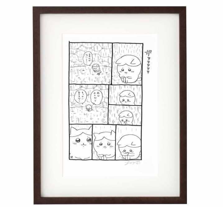 Amazon.co.jp: 直筆サインちい かわ アートフレーム ハチワレ ナガノ展