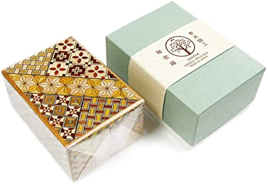 Amazon.co.jp: 【箱根寄木細工 秘密箱4寸7回 箱付き おまけ付き】 箱根