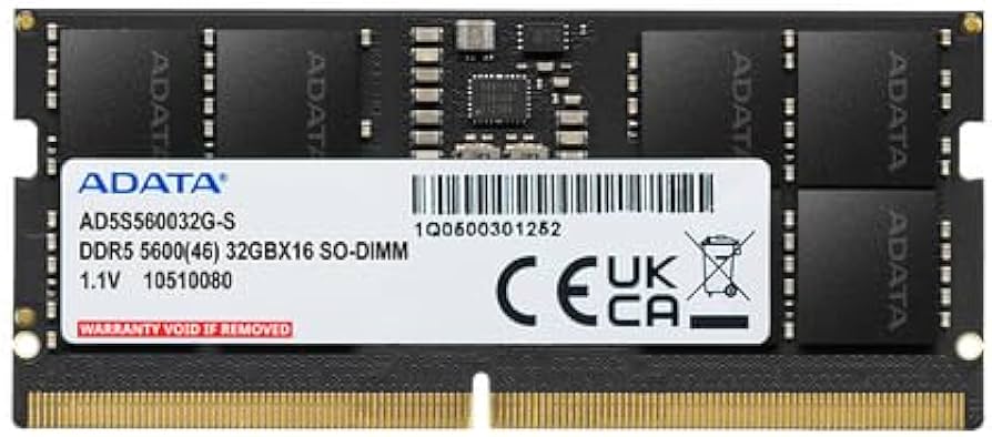 ADATA DDR5 5600 SO-DIMM Memory Module - 16GB High Bandwidth Laptop