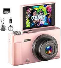 Amazon | デジカメ【5K動画撮影 7500万画素 180°フリップスクリーン