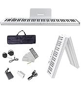 Amazon | ニコマク NikoMaku 電子ピアノ 88鍵盤 折り畳み式 SWAN-X 白