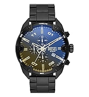 Diesel Watch for Men Spiked, Chronograph Movement, 49 mm Black