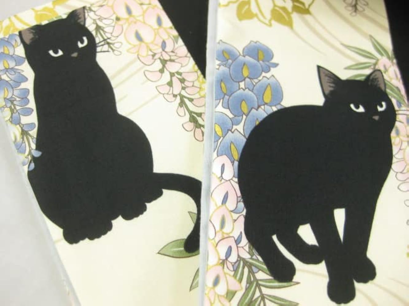 Amazon | 日本製 ねこ ネコ 猫 半幅帯 細帯 四寸帯 藤にねこ柄