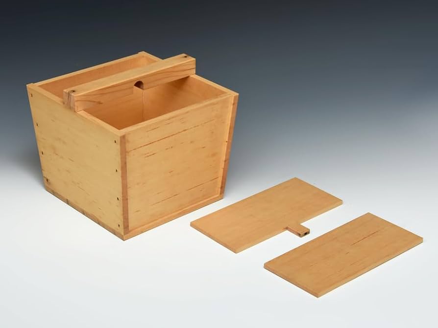 Amazon.co.jp: 指物師波多野匠斎(造)釣瓶水指高19.5㎝天然木木地共箱木