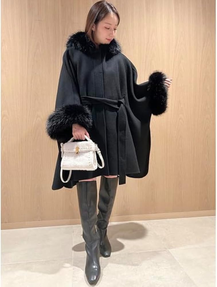 Amazon.co.jp: [セルフォード] ファーポンチョコート CWFC245001