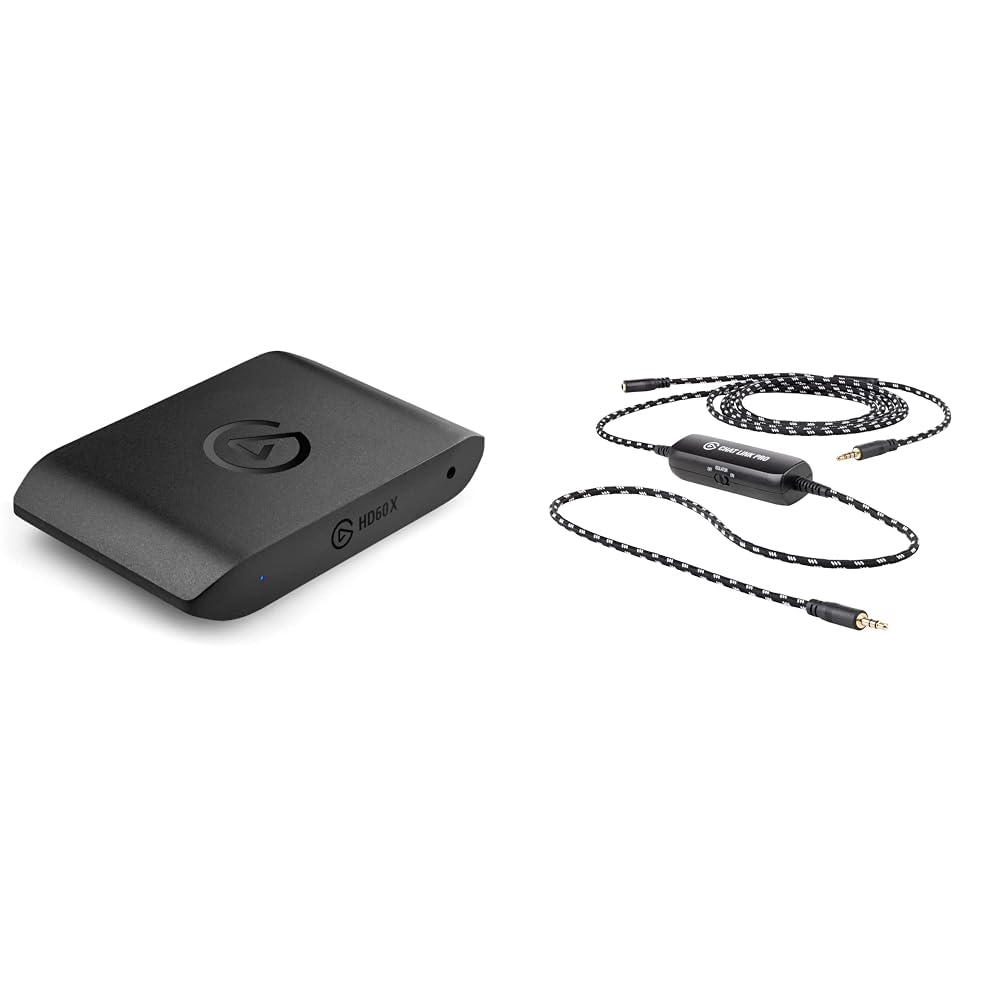 Elgato HD60 X External Capture Card + Chat Link Pro Audio Adapter