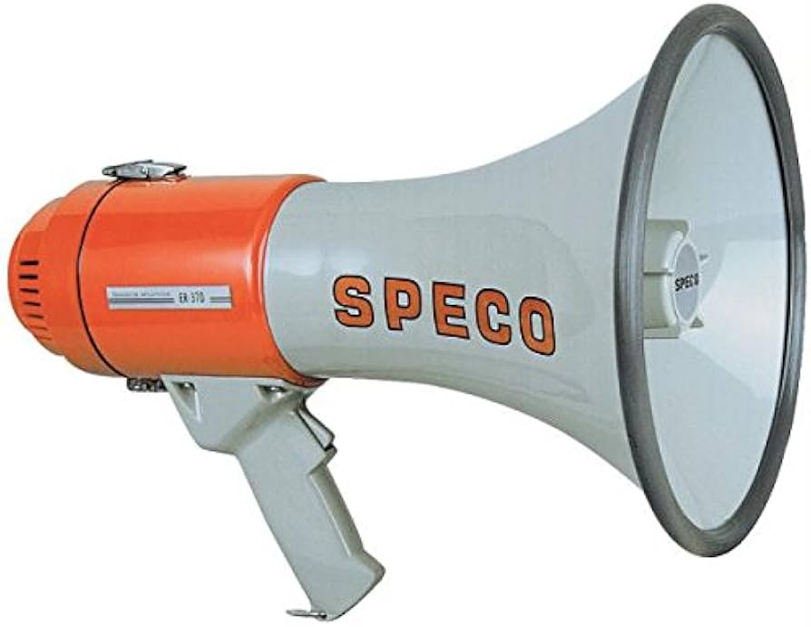 Amazon.com: Speco ER370 Deluxe Megaphone w/Siren - 16W : Sports