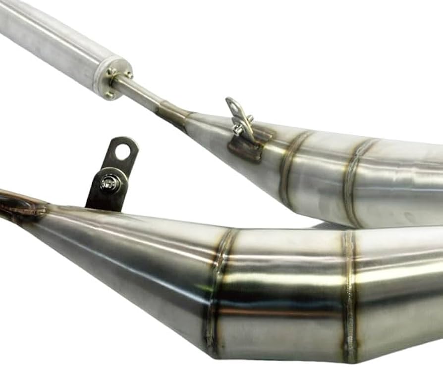 Amazon | RZ250 クロス チャンバー マフラー バイク | チャンバー | 車