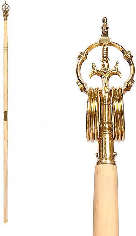 Amazon｜長柄錫杖 大々型(全長174cm)◇密教で使われる仏具・密教法具