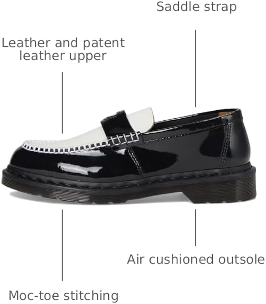 Amazon.com | Dr. Martens, Women's, Penton Heart, Black/White, 5