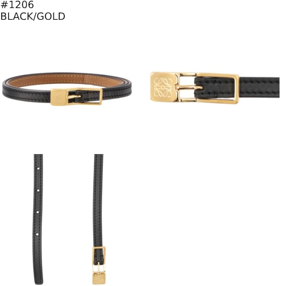 Amazon | [ロエベ] ベルト アマソナ パッドロック レザー 1cm幅 細