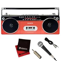 Amazon.co.jp: カラオケセット家庭用 アイワ ラジカセ レッド aiwa