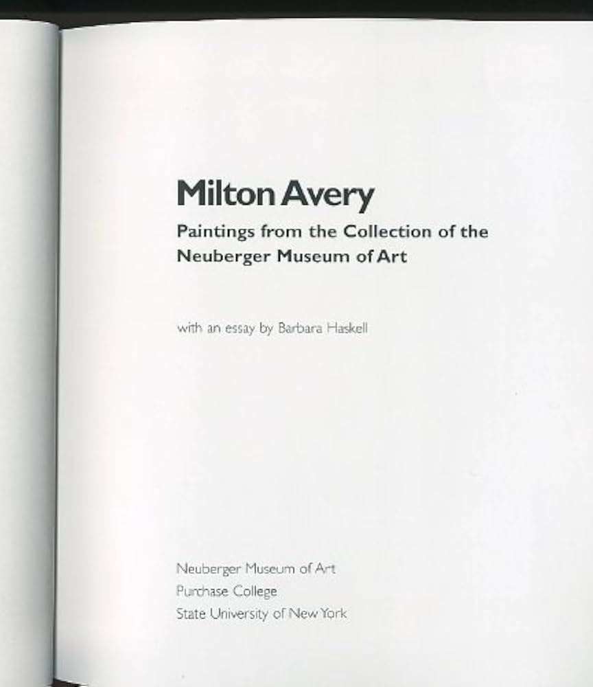 Milton Avery: Paintings from the collection of the Neuberger