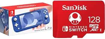 Amazon.com: Nintendo Switch Lite - Blue with SanDisk 128GB