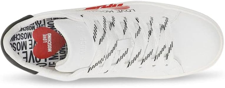 Amazon.com | Love Moschino Women Sneakers White, White, 11 US