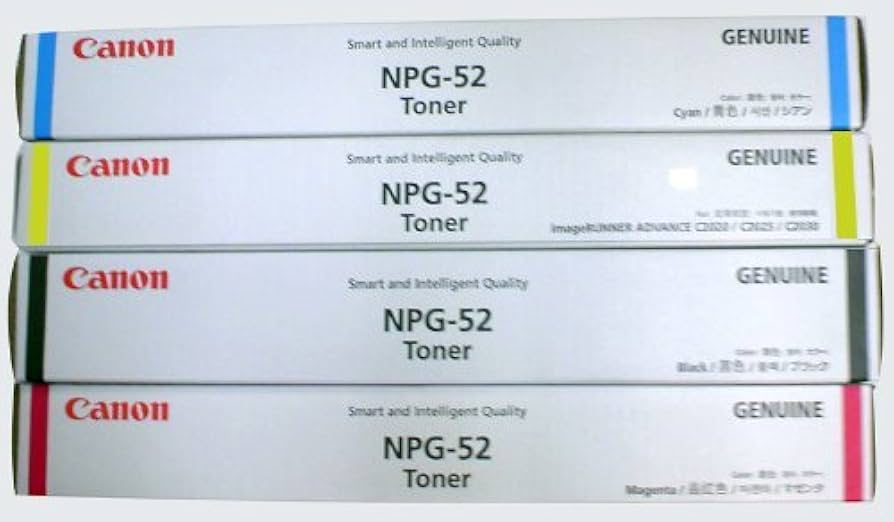 Amazon.co.jp: Canon NPG-52 トナー 4色セット 国内純正品 Cyan