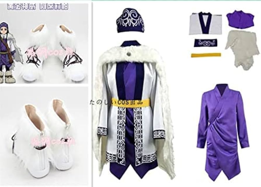 Amazon.co.jp: ゴールデンカムイ アシリパ コスプレ衣装+頭巾+靴