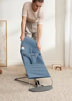 Amazon.com : BabyBjörn Bouncer Bliss, Woven mélange, Blue | 2-in-1
