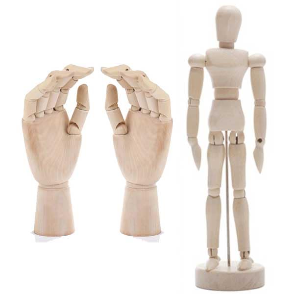 Amazon | BONUMD（ララちゃん） デッサン人形 3点セット (人形1体+両手