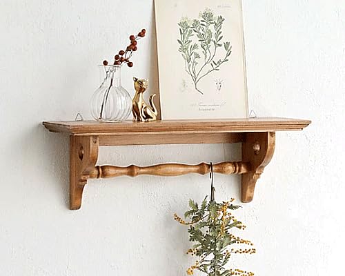 Amazon｜ウォールラック 木製 ウォールシェルフ 木 飾り棚 壁掛け