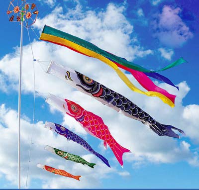 Amazon | 【庭園用鯉のぼり】7mナイロンSky鯉のぼり8点セット【鯉幟