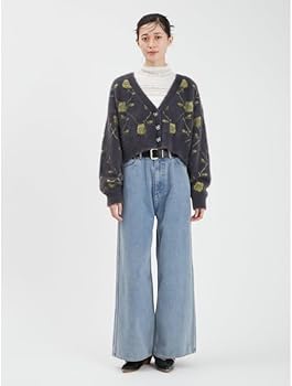 Amazon | [ファーファー] ローズジャガードカーディガン RWNT245043