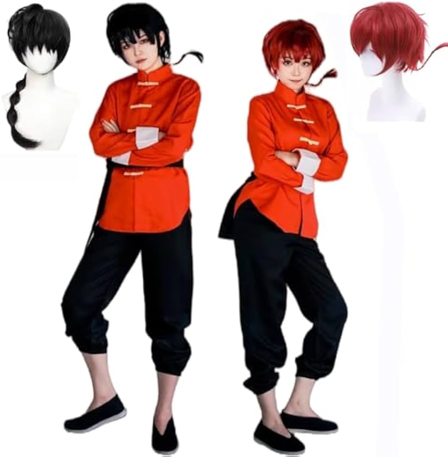 Amazon.co.jp: 早乙女乱馬 コスプレ衣装 ウィッグ付き 早乙女らんま