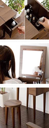 Amazon｜ドレッサー コンパクト 鏡台 ミラー 鏡 一面ドレッサー デスク