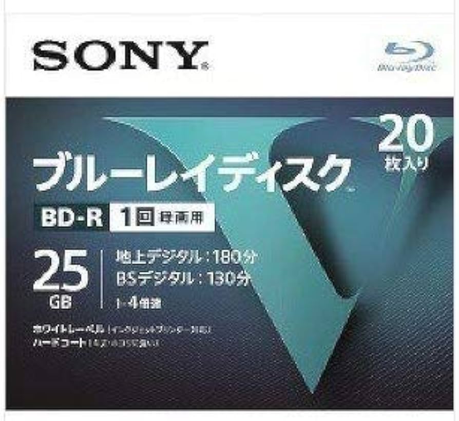 Amazon.co.jp: SONY ソニー ブルーレイ BD-R 1回録画用 25GB Vシリーズ