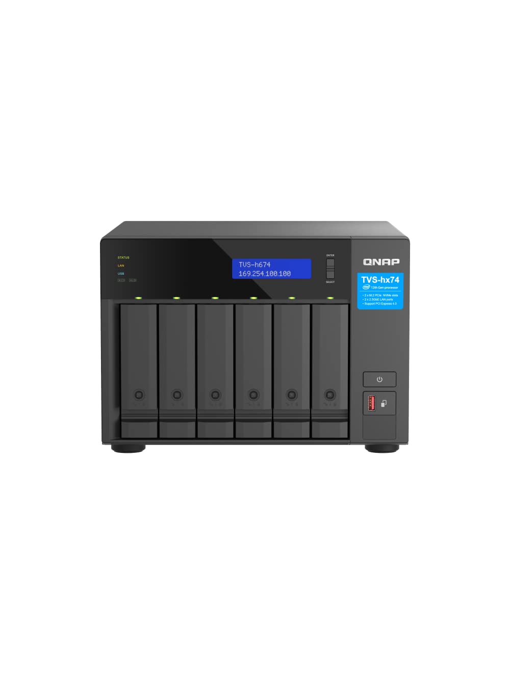 Amazon.com: QNAP TVS-h674-i3-16G-US 6 Bay High-Speed Desktop NAS
