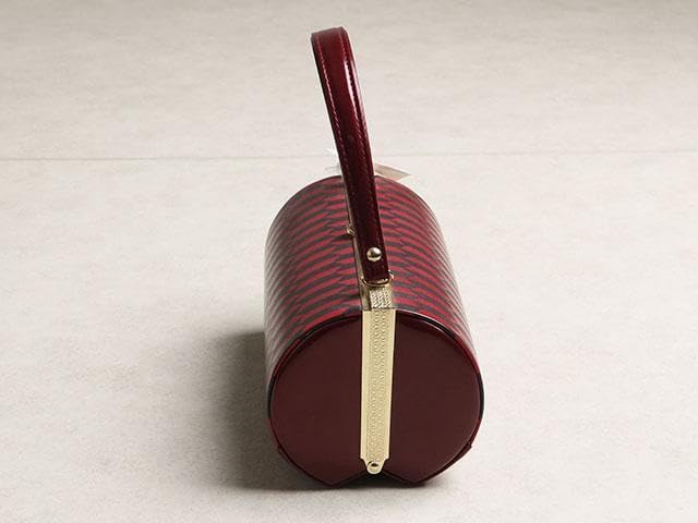 草履バッグセット 矢羽根柄(黒&赤) W40838