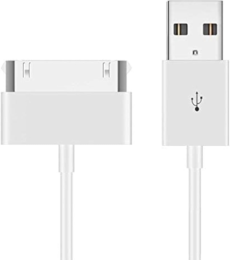 Amazon.com: White 30-Pin USB Charging & Sync Cables – 3.3 Foot