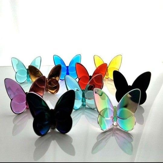 Baccarat ラッキー バタフライ 置物 セット 正規店入荷】【名入れ代込