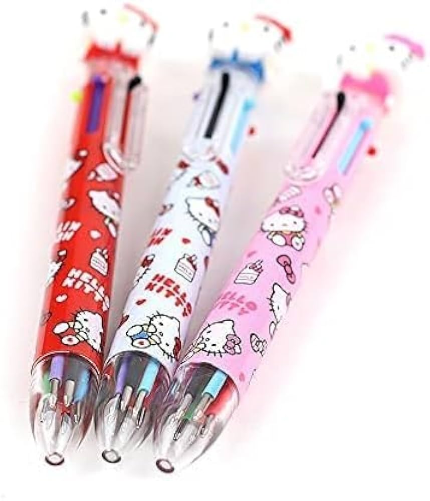 Amazon | ハローキティ 0.7mm 6色 マルチカラー ボールペン ハロー