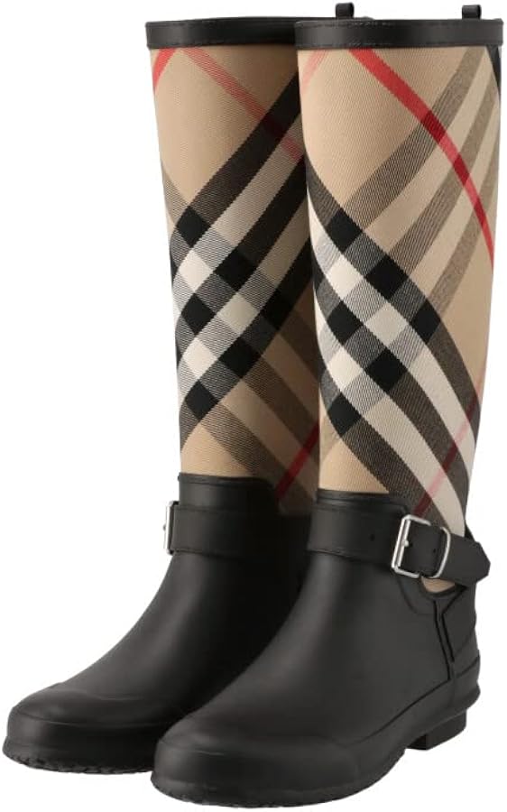Amazon | [BURBERRY] バーバリー レインブーツ ハウスチェック＆ラバー