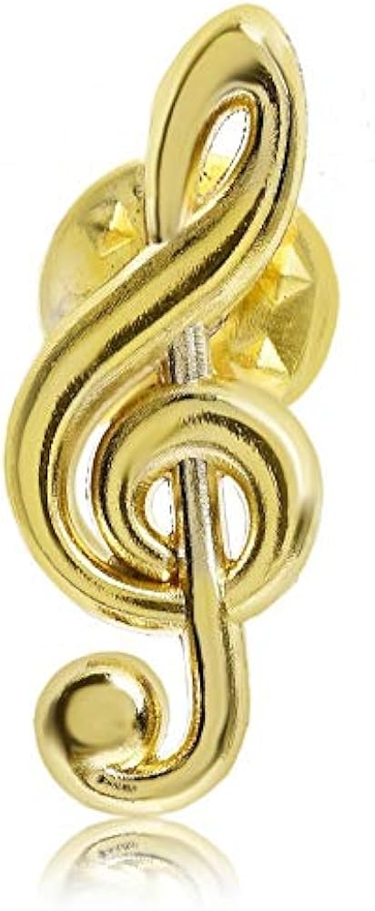 Amazon.co.jp: Don Flyee 音符 ト音記号 ゴールド ピンバッジ ピンズ
