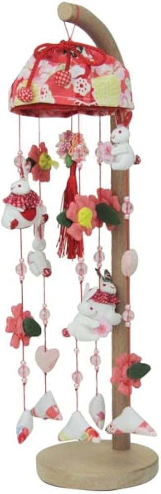Amazon | つるし飾り つるし雛 ミニ 高さ41cm スタンド付 吊るし雛