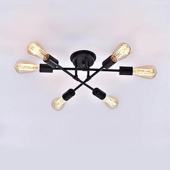 Amazon.co.jp : ペンダントライト 北欧風6灯 アンティークレトロ 天井