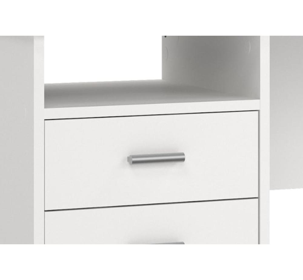 Amazon.com: Tvilum 4-Drawer Desk, Modern White Office Writing Desk