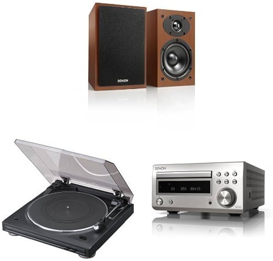 Amazon.co.jp: Denon レコードプレーヤー/スピーカーセット チェリー