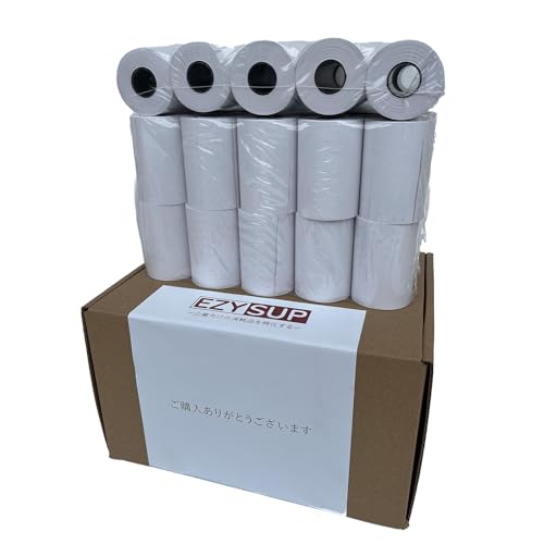Amazon.co.jp: EzySup 40個感熱ロール紙 57mm幅x38mm外径x14mm内径