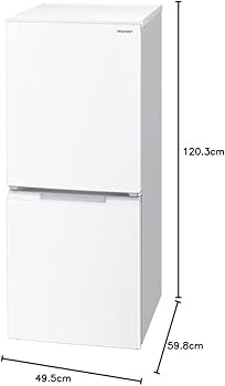 Amazon.co.jp: シャープ(SHARP) 冷蔵庫 SJ-D15J-W 幅49.5cm 152L 扉の