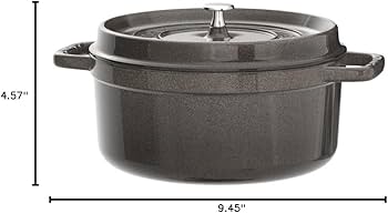 Amazon.com: STAUB Cast Iron Roaster/Cocotte, Round, 24 cm, 3.8 L