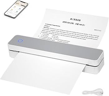 Amazon.co.jp: ポータブルインクレスプリンター、A4 サーマル