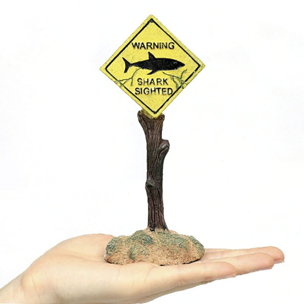 Amazon.co.jp: [AiO JAPAN] アクアリウム サメ 注意 看板 オブジェ