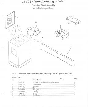 Jet JJ-6CSX Woodworking Jointer Owners Manual: Jet: Amazon.com: Books