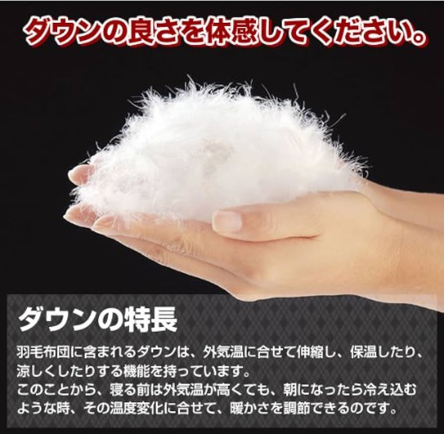 Amazon｜羽毛布団 シングル 合い掛け ハンガリー産 ホワイトダウン 93