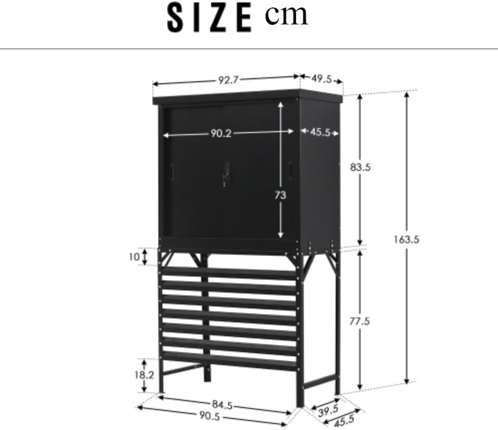 Amazon | 高機能収納庫 エアコン室外機カバー 戸外収納庫 倉庫 大型