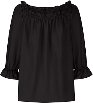 Fall Women's Pleated Off Shoulder Shirt Tops Fashion Solid Loose